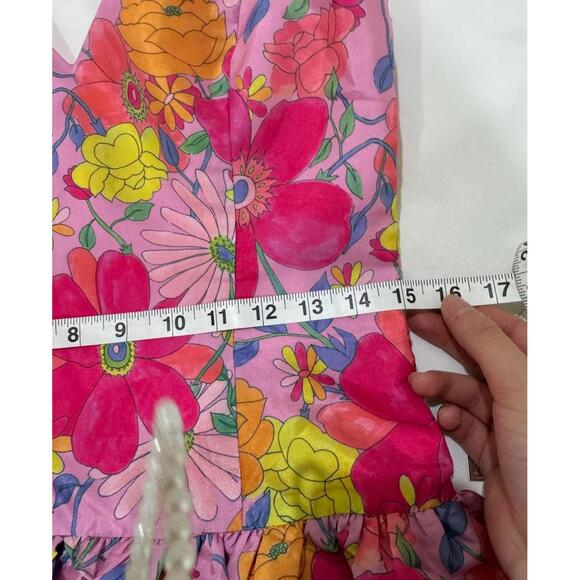 {SOLD} LoveShackFancy “Fabienne” Floral Taffeta Ruffle Satin Mini Dress- Size 6 - Picture 8 of 9